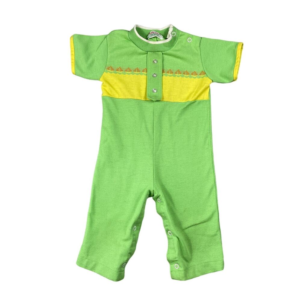 Vintage Health-Tex Green Jumpsuit Size 18M